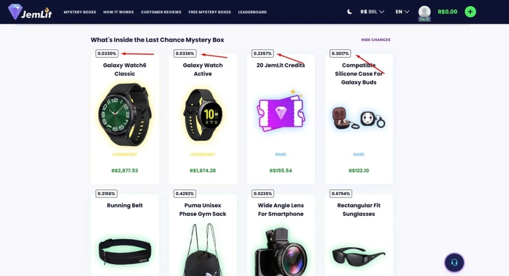 comprar Caixa Misteriosa